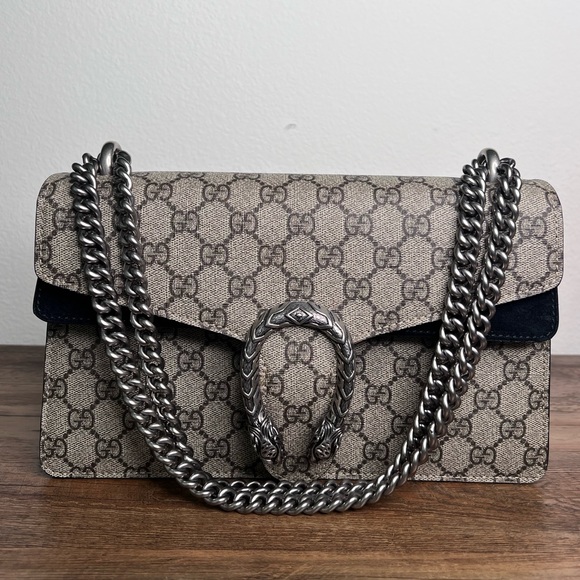 Gucci Handbags - Gucci GG Supreme Monogram Small Dionysus Shoulder Bag Black